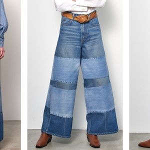 B SIDES Claude high flare patchwork jeans like new